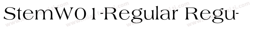 StemW01-Regular Regu字体转换